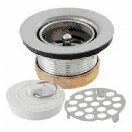 LDR INDUSTRIES 3 In 1 S.S. 2 in. Sink And Tub Strainer - Fits 1-7/8 in. To 2-1/4 in. Opening 1/C 5011800